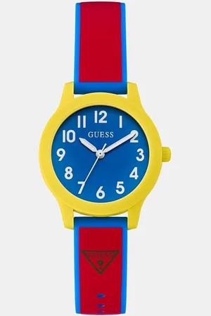 Guess Analoog Horloge Driehoeklogo Silicone