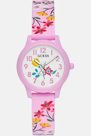Guess Analoog Horloge Bloemen Silicone