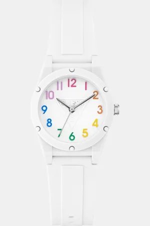Guess Analoog Horloge Driehoeklogo Silicone