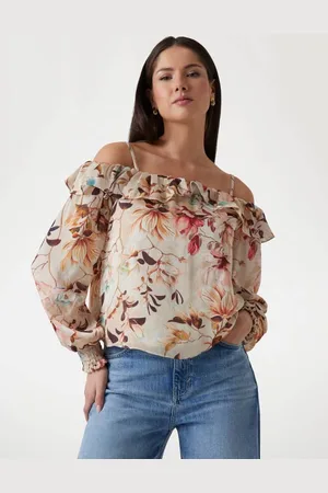 Guess Chiffon Blouse Met Print