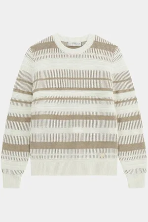 Guess Sweater Met Strepen In Reliëf.