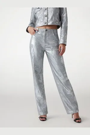 Guess Broek Van Geborduurd Imitatieleer