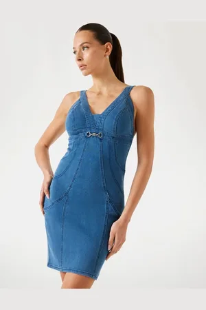 Guess Bodyconmini-Jurk Zijdemix Denim