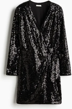 H&M Overslagjurk met pailletten