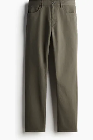 H&M Katoenen twill broek - Slim Fit