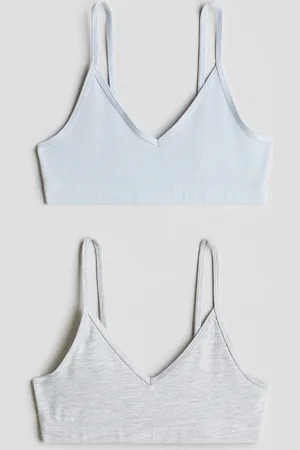 H&M Set van 2 croptops met V-hals