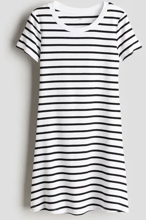 H&M Tricot jurk met korte mouwen