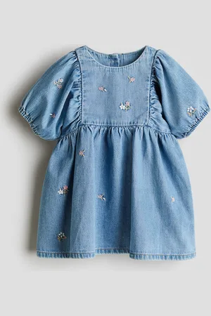 H&M Denim jurk met borduursel