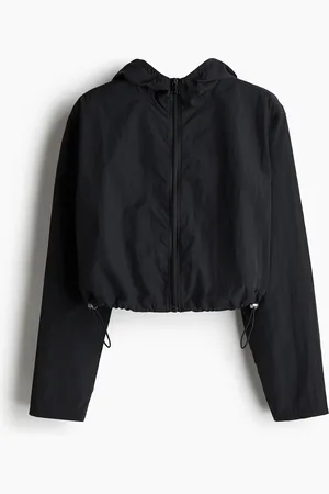 H&M Korte nylon windbreaker - Zwart