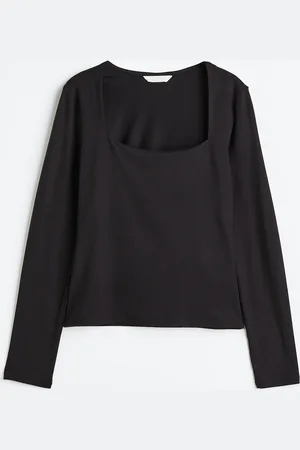 H&M Tricot top met lange mouwen