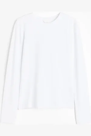 H&M Top van microvezel met lange mouwen