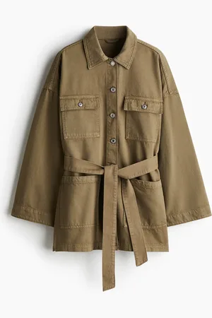 H&M Denim jack met strikceintuur