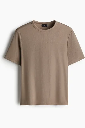 H&M Geribd T-shirt - Slim Fit