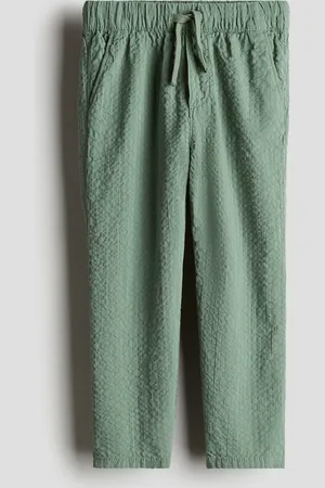 H&M Broek van katoenen seersucker