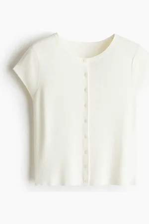 H&M Fijngebreid vest met korte mouwen