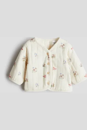 H&M Doorgestikt jack van katoenen mousseline