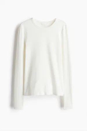 H&M Tricot top met lange mouwen