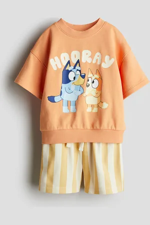 H&M Tweedelige set van joggingstof met print