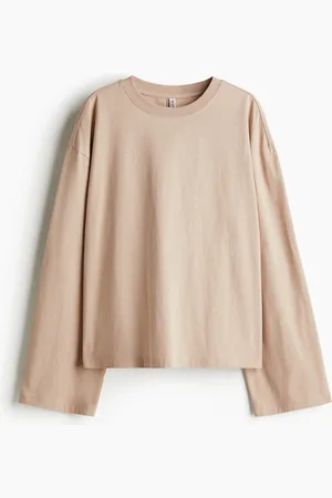 H&M Katoenen top met lange mouwen
