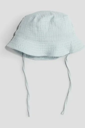 H&M Buckethat van katoenen mousseline