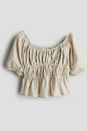 H&M Katoenen peplumblouse