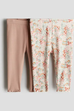 H&M Set van 2 geribde katoenen leggings