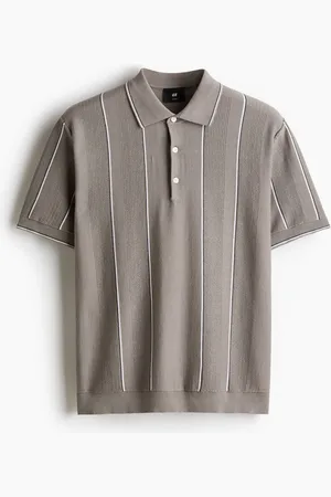 H&M Ajourgebreid poloshirt - Regular Fit