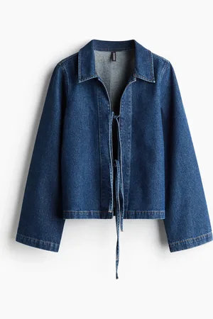 H&M Denim jack met strikbandjes