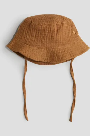 H&M Buckethat van katoenen mousseline