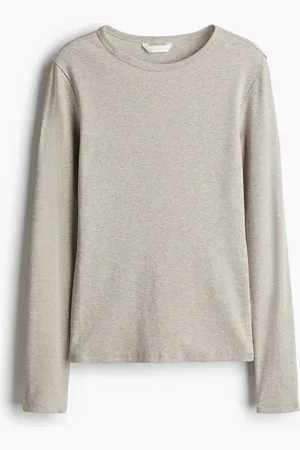 H&M Geribde katoenen top