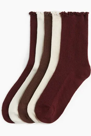 H&M 5 paar ribgebreide sokken