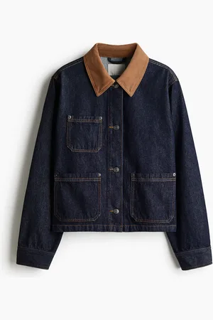 H&M Denim jack met corduroy kraag