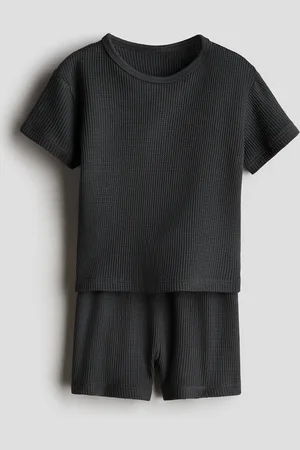 H&M Tweedelige set van katoenen wafeltricot