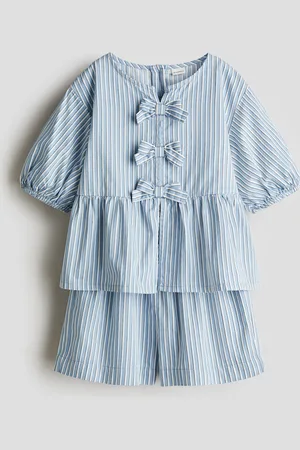 H&M Tweedelige set van katoenen popeline