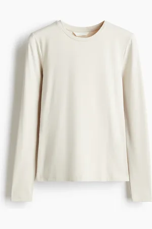 H&M Top van microvezel met lange mouwen