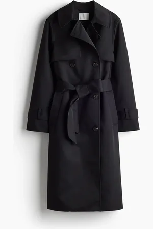 H&M Double-breasted trenchcoat van twill