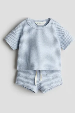 H&M Tweedelige set van katoenen wafeltricot
