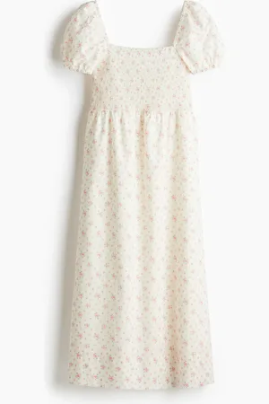 H&M Puff-sleeved cotton dress