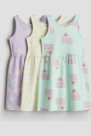 H&M Set van 3 katoenen jurken met print
