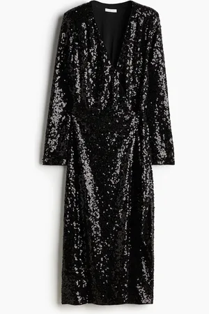 H&M Overslagjurk met pailletten
