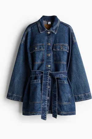 H&M Denim jack met strikceintuur