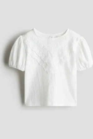 H&M Katoenen blouse met kant