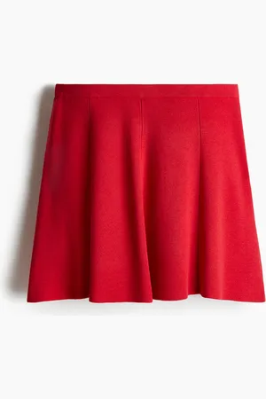 H&M Fijngebreide flared rok
