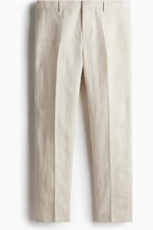H&M Linnen kostuumpantalon - Slim Fit