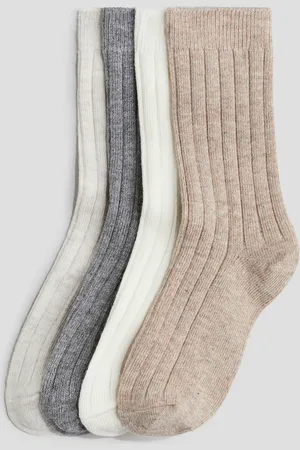 H&M 4 paar ribgebreide sokken