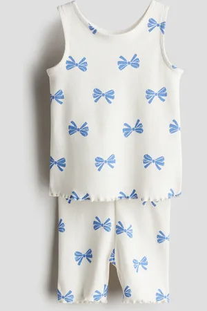 H&M Tweedelige set van katoenen ribtricot