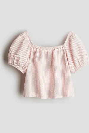 H&M Blouse van katoenen seersucker