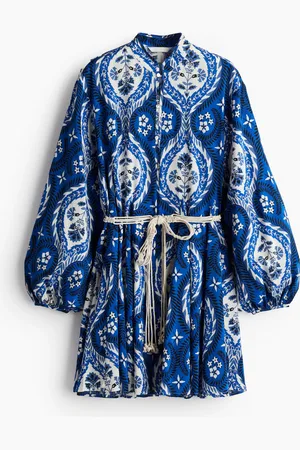 H&M Jurk met macraméceintuur