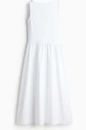 H&M Mouwloze uitlopende jurk