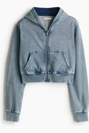 H&M Jeanius Cropped Zip Hoodie